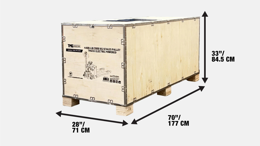 Transpalette électrique 2T avec balance, fourches de 48", écran LCD 2", TMG-FPJ44E