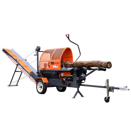 Firewood Processor with Conveyor, 15 HP Gas Engine, 18" STIHL® Chainsaw, ∅15" x 24" Log Capacity TMG-GLS16