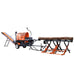 TMG-GLS16 firewood splitter processor with 15 HP engine, 20 ton splitting force and foldable conveyor
