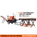 TMG-GLS16 firewood splitter processor with 15 HP engine, 20 ton splitting force and foldable conveyor
