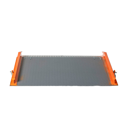 TMG-FLR13 forklift loading ramp, 60” x 48”, 53-½” usable width with locking legs and side curbs

