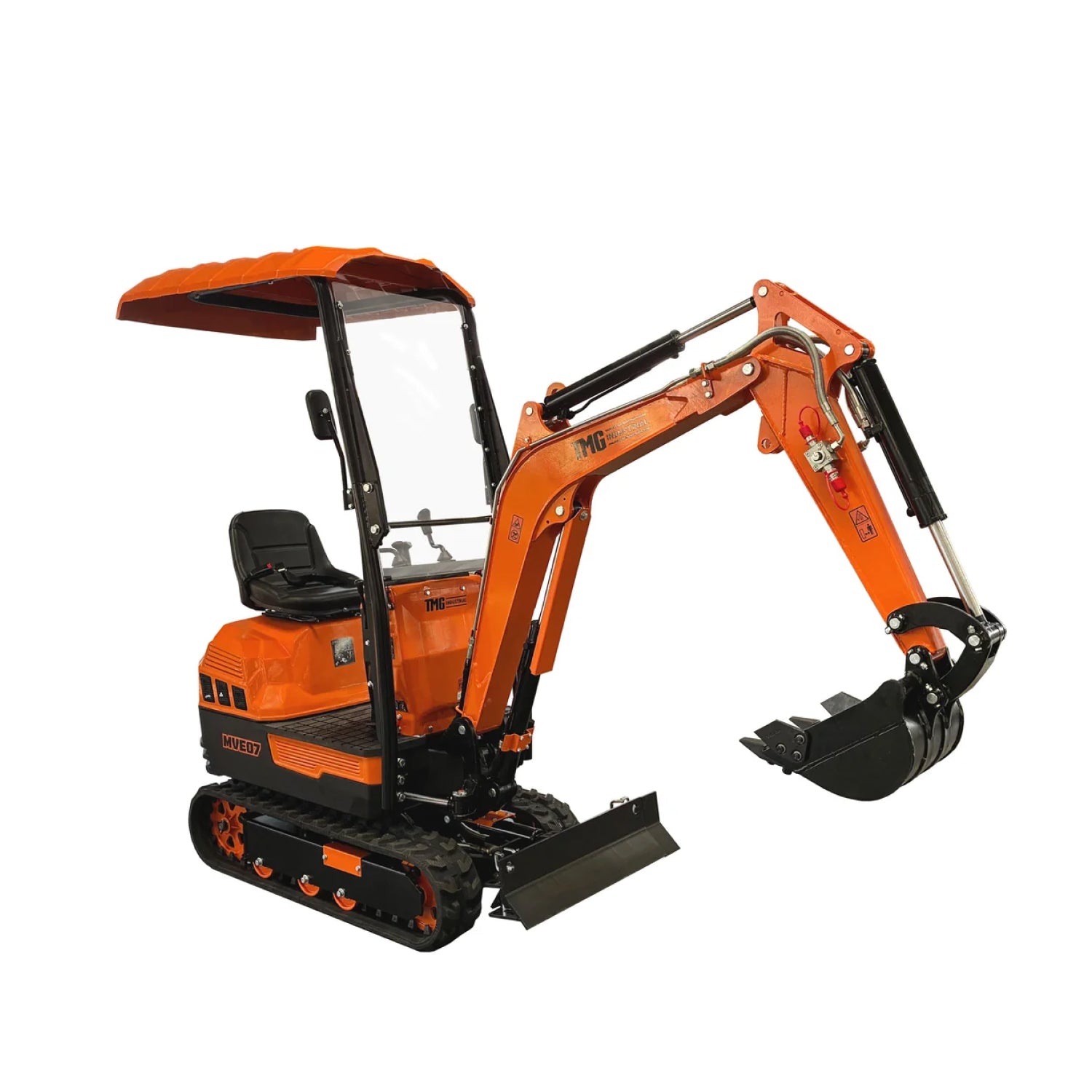 Mini-excavatrice compacte de 2200 LB, moteur à essence 420 cm3/14 CV, largeur de godet de 13-¾ po, force de creusage de 2765 lb, TMG-MVE07