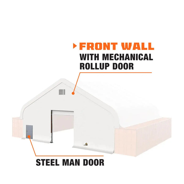 Front End Wall Kit for 8'6" Standard Containers for TMG DTE40C Snow Series™ Container Shelters, Straight Wall and Peak Roof, TMG-DTE40FW8V