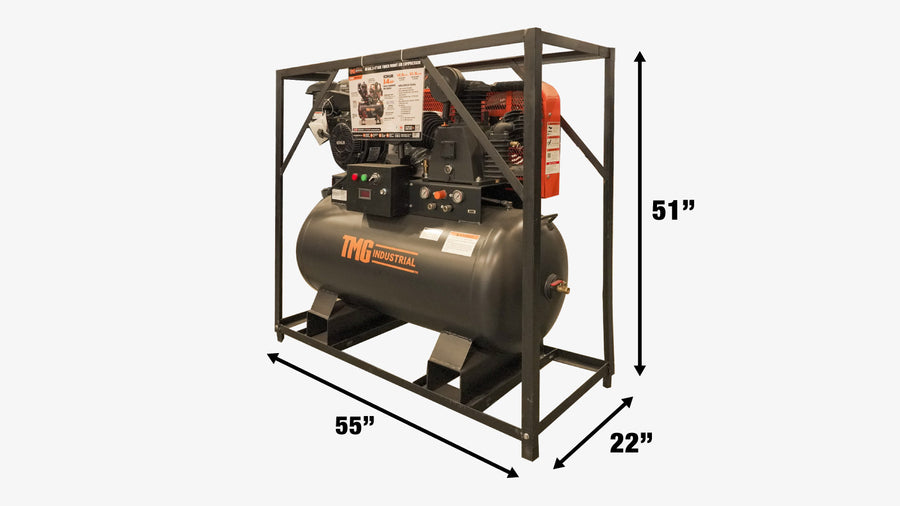 60 Gallon Skid Mount Gas Air Compressor (Discontinued – Replaced by TMG-GAC65)