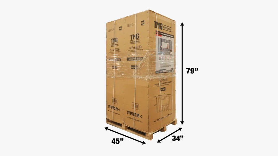 TMG Heavy Series™ 9-Piece Garage Storage Cabinet Combo Set w/Rolling Cabinet, Rubber Wood Tabletop, Recessed Aluminum Handles, TMG-GCC09B