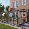 Alpine Series 7' x 14' Lean-To Greenhouse Sunroom, 7.7' Height, Heavy Duty Aluminum Frame, Tempered Glass Walls, and Polycarbonate Roof, TMG-GHA0714L