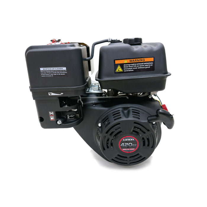 12 HP Gas Engine, 4-Stroke, Recoil/Electric Start, OHV, Pushrod Engine, TMG-GEL12