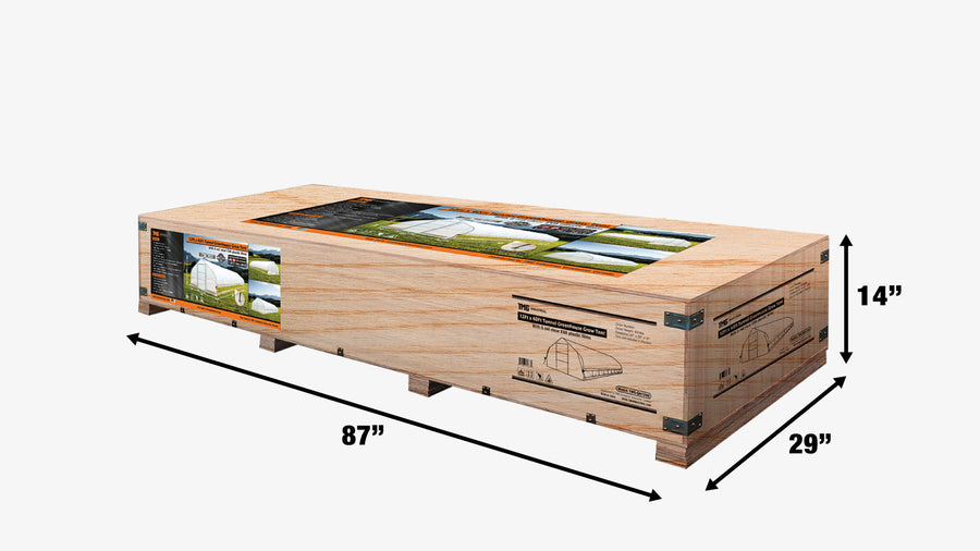 12' x 40' Tunnel Greenhouse Grow Tent w/6 Mil Clear EVA Plastic Film, Cold Frame, Hand Crank Roll-Up Sides, Peak Ceiling Roof, TMG-GH1240