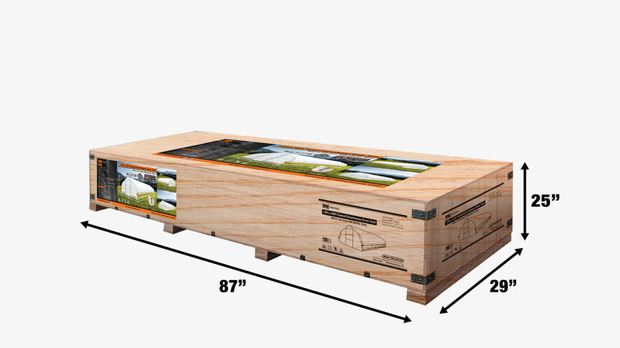 20' x 40' Tunnel Greenhouse Grow Tent w/12 Mil Ripstop Leno Mesh Cover, Cold Frame, Roll-up Windows, Peak Ceiling Roof, TMG-GH2040