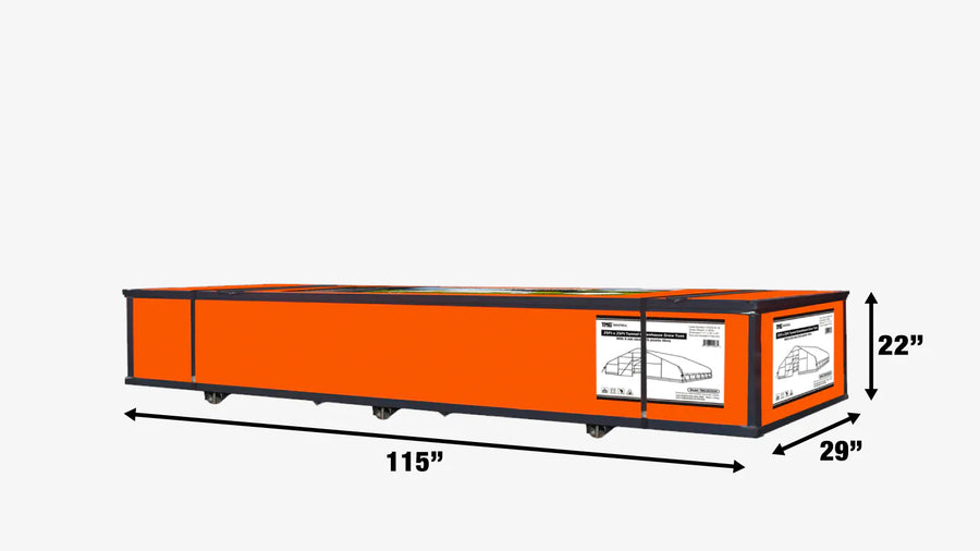 25' x 25' Tunnel Greenhouse Grow Tent w/6 Mil Clear EVA Plastic Film, Cold Frame, Hand Crank Roll-Up Sides, Peak Ceiling Roof, TMG-GH2525-V2 (Previously GH2525)