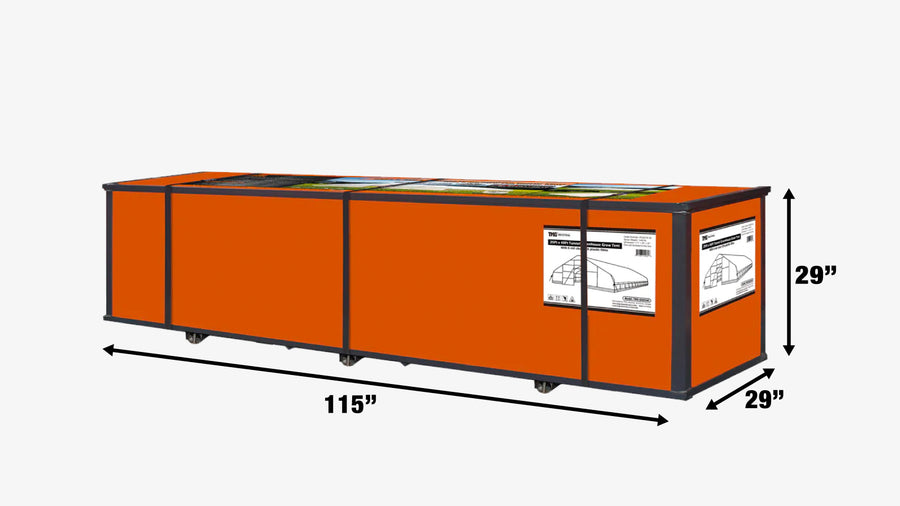 TMG Industrial 25' x 40' Tente de culture de serre tunnel avec film plastique EVA transparent 6 mil, cadre froid, côtés enroulables à manivelle, toit de plafond en pointe, TMG-GH2540