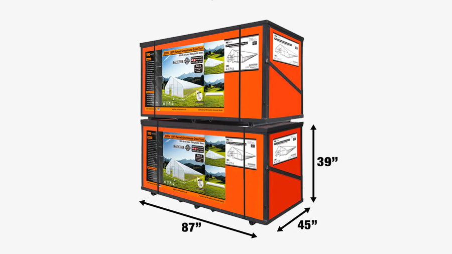 30' x 150' Commercial Tunnel Greenhouse Flat Slope Roof TMG-GH30150-O (Discontinued, No Longer Available)