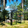 Alpine Series 8' x 11' Sunroom Greenhouse, 7'6" Height, Polycarbonate Roof and Glass Walls, Heavy Aluminum Frame, Slide & Lock Assembly, TMG-GHA0811