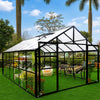 Alpine Series 11' x 21' Sunroom Greenhouse, 8'4" Height, Polycarbonate Roof and Glass Walls, Heavy Aluminum Frame, Slide & Lock Assembly, TMG-GHA1221