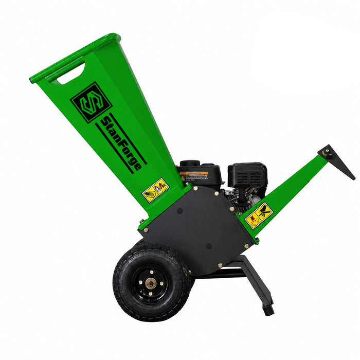 2" Wood Chipper, 6.5HP Gas Engine, Portable Design, Adjustable Deflector, SF-GWC2L