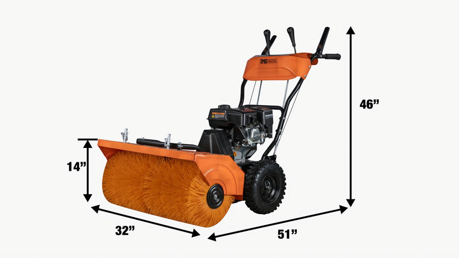 Brosse rotative tout temps de 32 po / Balai à neige, autopropulsé, marche avant et arrière, (Abandonné – Non disponible) TMG-GSB32