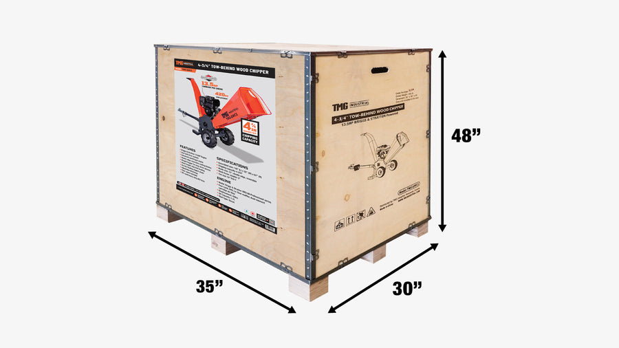 4-3/4" Wood Chipper with 13.5HP Briggs & Stratton Gas Engine, 2" Hitch Tow-Behind TMG-GWC5