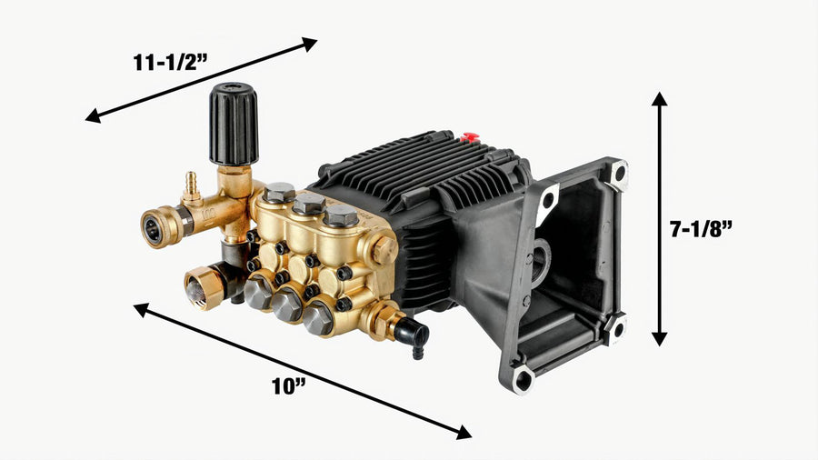 Triplex Plunger Pressure Pump, Max. 4000 PSI, 5 GPM, 3400 RPM, 1" Hollow Shaft, Compatible Engine Power 9-15 HP, TMG-GWP40