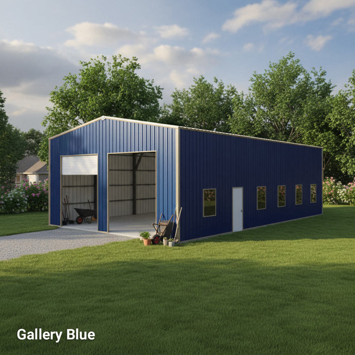 Snow Series 30' x 50' x 15' Commercial Warehouse Steel Building, Pre-Engineered up to 85 PSF Snow Rated, Shop Drawings Provided, Fabricated in Canada TMG-MS305015-SR85 TMG Industrial CA