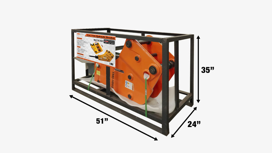4-7 Ton Excavator/Backhoe Hydraulic Breaker, 2-3/4" Moil Point Chisel TMG-HB68