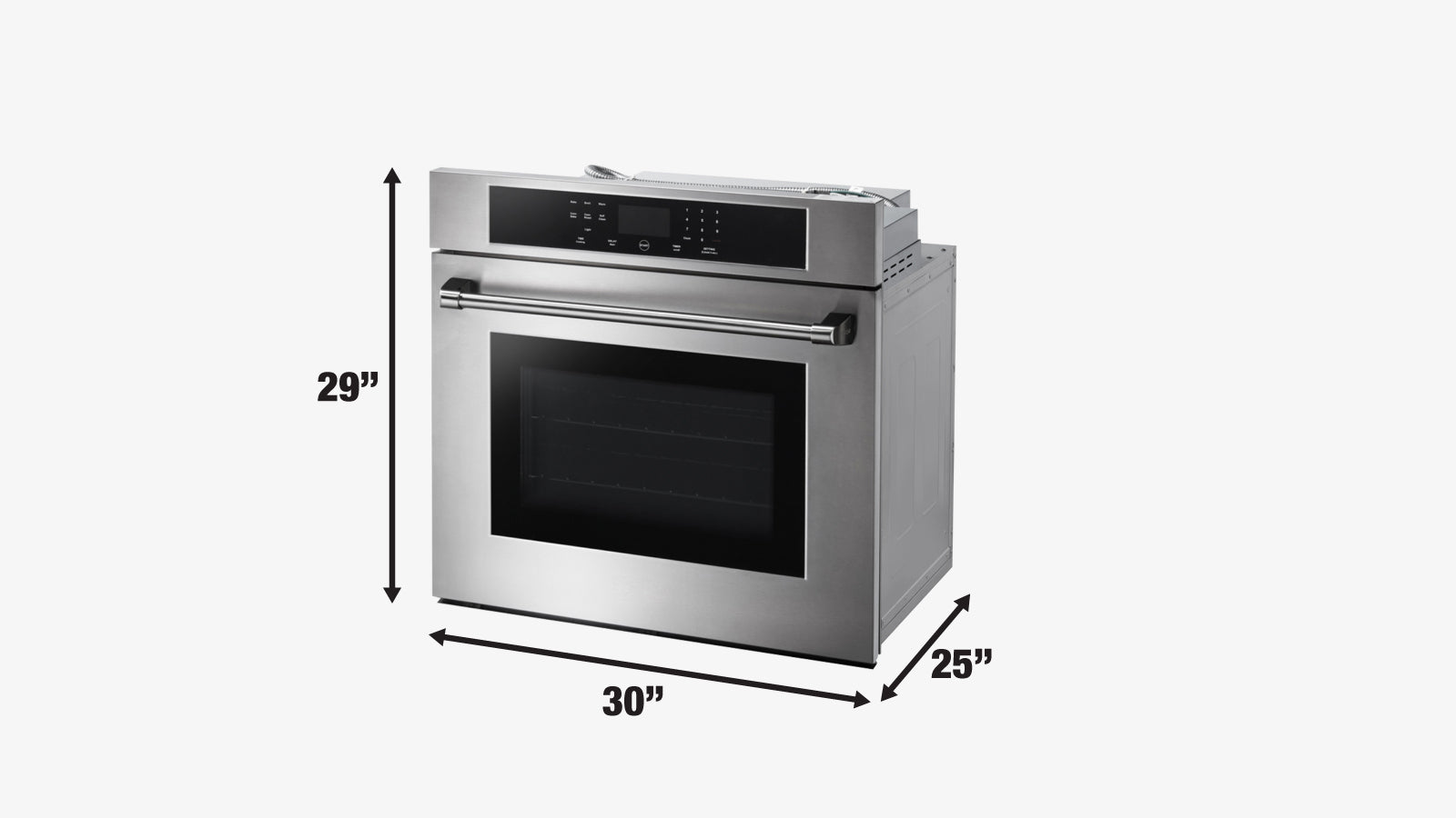 TMG Living Kitchen 30” Professional Electric Wall Oven, Self-Clean, Gray Porcelain w/White Dots, 3500W, TMG-HOW30-specifications-image