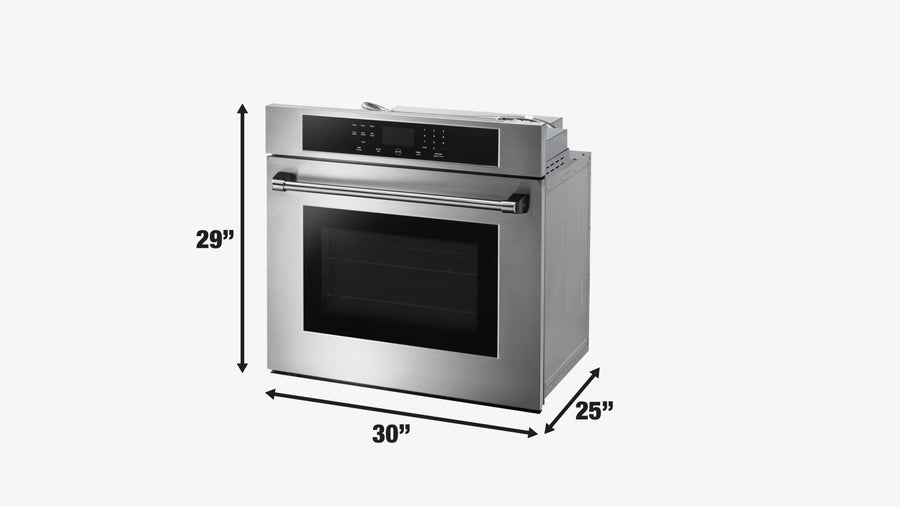 TMG Living Kitchen 30" Professional Electric Wall Oven, Self-Clean, Gray Porcelain w/White Dots, 3500W, TMG-HOW30