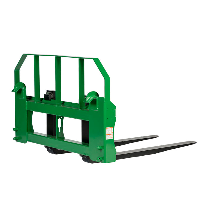 48" Pallet Fork for Tractor Loader, John Deere Hook & Pin Mount, Class II Forks, 4,200 lbs Capacity, TMG-TPF48JD