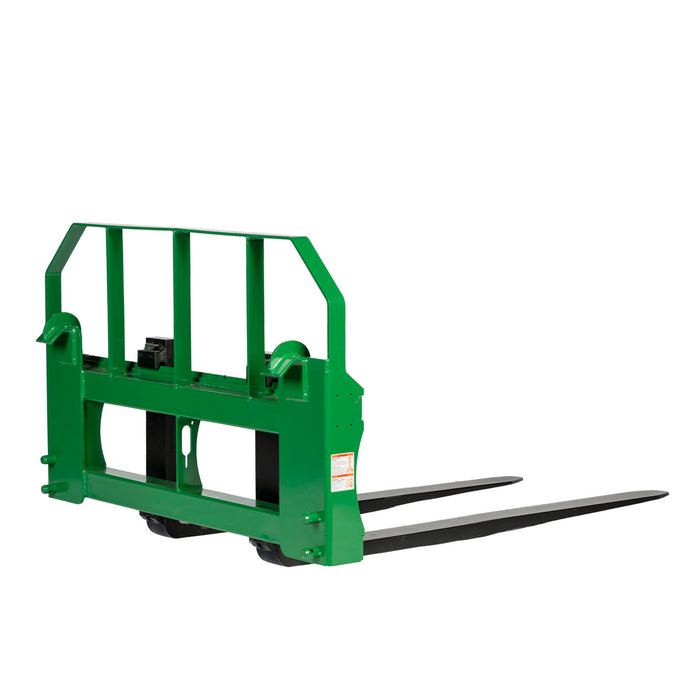 60" Pallet Fork for Tractor Loader, John Deere Hook & Pin Mount, Class II Forks, 4,200 lbs Capacity, TMG-TPF60JD