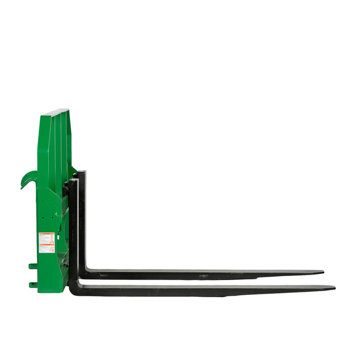 48" Pallet Fork for Tractor Loader, John Deere Hook & Pin Mount, Class II Forks, 4,200 lbs Capacity, TMG-TPF48JD