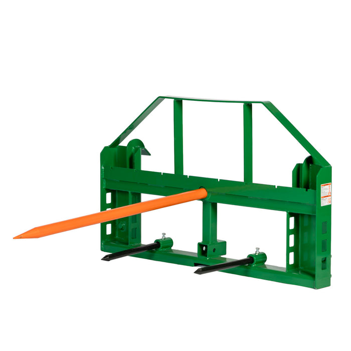 49" Hay Spear and Stabilizer, Hay Frame Attachment, 3000 lb Load Capacity, John Deere Hook & Pin Mount, TMG-THS49JD