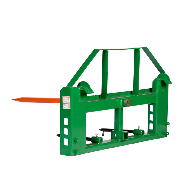 49" Hay Spear and Stabilizer, Hay Frame Attachment, 3000 lb Load Capacity, John Deere Hook & Pin Mount, TMG-THS49JD