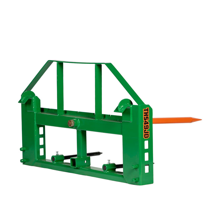 49" Hay Spear and Stabilizer, Hay Frame Attachment, 3000 lb Load Capacity, John Deere Hook & Pin Mount, TMG-THS49JD