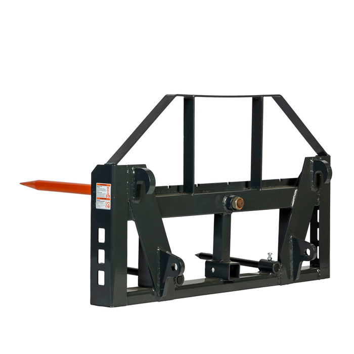 49" Hay Spear and Stabilizers, Hay Frame Attachment, 3000 lb Load Capacity, Global Euro / John Deere Euro Mount, TMG-THS49GEJD