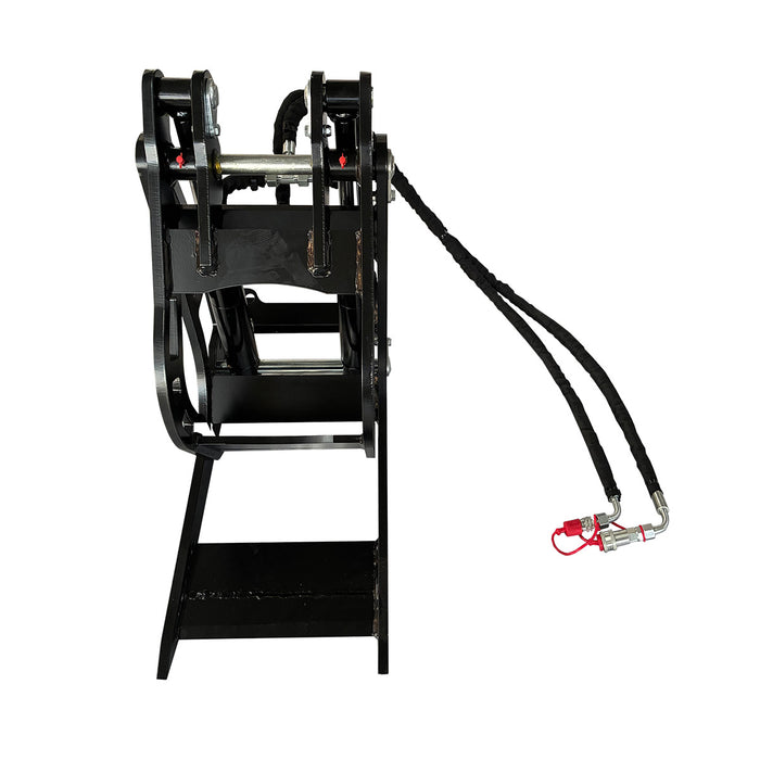 13-3/8" Log Grapple, G 3/8" Hydraulic Hoses and Flat Quick Couplers, Works for TMG-MVL16 & TMG-MVL20 Stand-on Skid Steer, TMG-MVL20-GRP