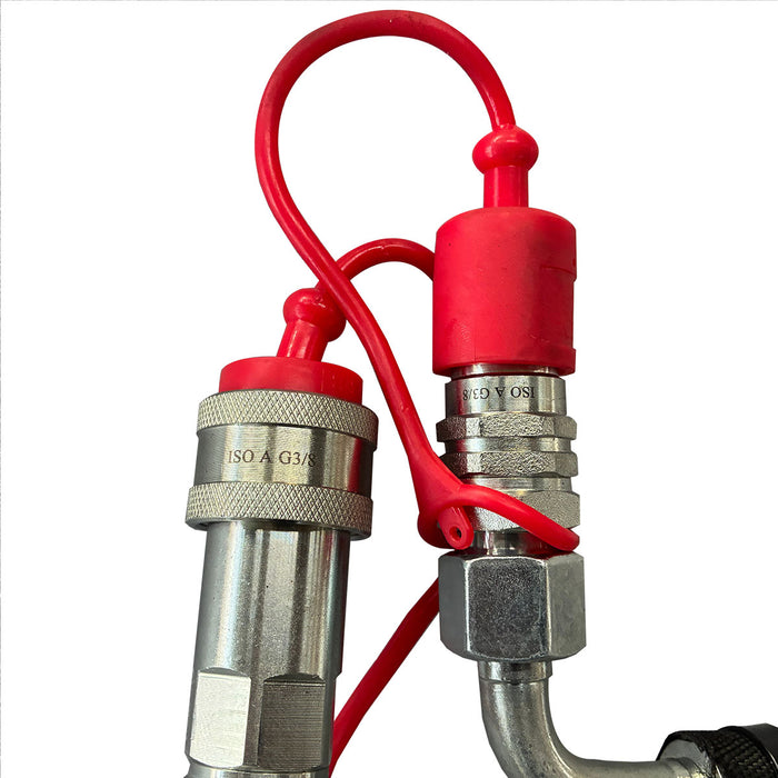 13-3/8" Log Grapple, G 3/8" Hydraulic Hoses and Flat Quick Couplers, Works for TMG-MVL16 & TMG-MVL20 Stand-on Skid Steer, TMG-MVL20-GRP