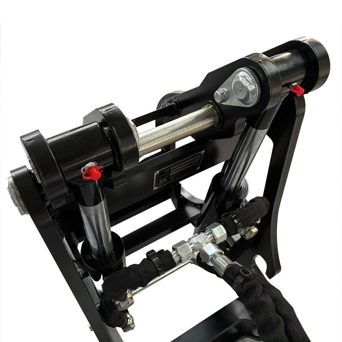13-3/8" Log Grapple, G 3/8" Hydraulic Hoses and Flat Quick Couplers, Works for TMG-MVL16 & TMG-MVL20 Stand-on Skid Steer, TMG-MVL20-GRP