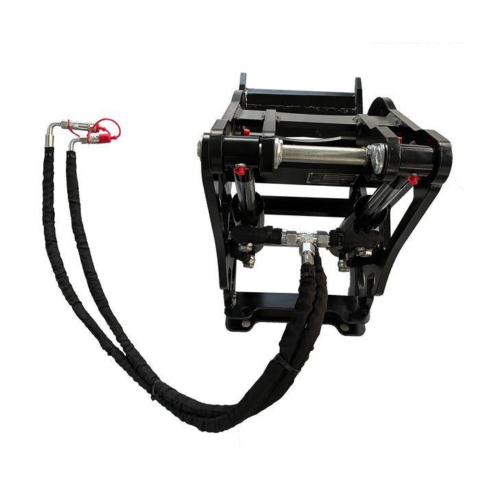 13-3/8" Log Grapple, G 3/8" Hydraulic Hoses and Flat Quick Couplers, Works for TMG-MVL16 & TMG-MVL20 Stand-on Skid Steer, TMG-MVL20-GRP