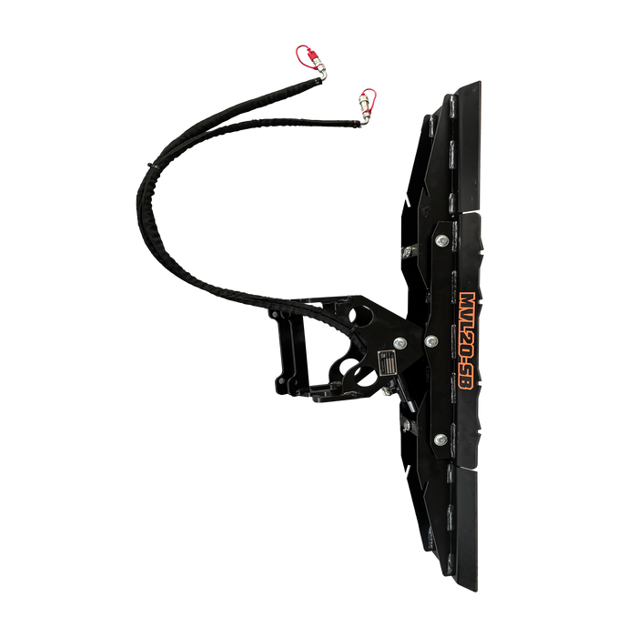 63" Snow Blade, G 3/8" Hydraulic Hoses and Flat Quick Couplers, Wear-resistance Rubber Cutting-edge, Works for TMG-MVL16 & TMG-MVL20 Stand-on Skid Steer, TMG-MVL20-SB