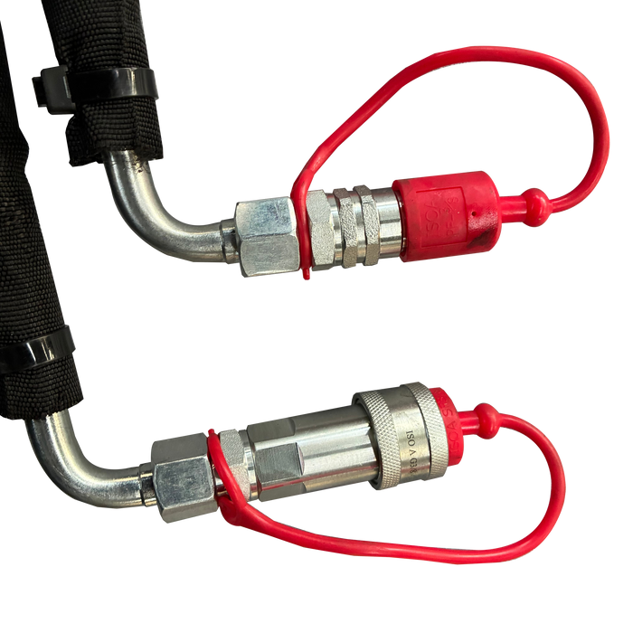 63" Snow Blade, G 3/8" Hydraulic Hoses and Flat Quick Couplers, Wear-resistance Rubber Cutting-edge, Works for TMG-MVL16 & TMG-MVL20 Stand-on Skid Steer, TMG-MVL20-SB