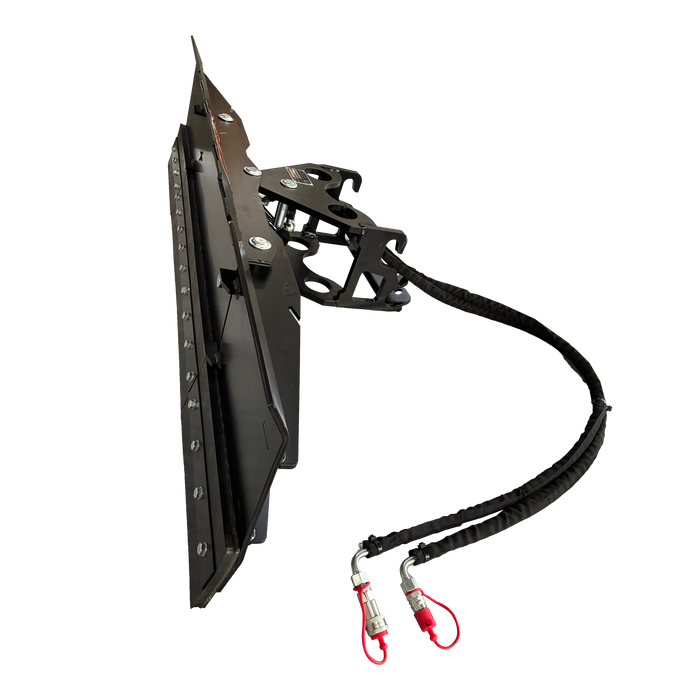 63" Snow Blade, G 3/8" Hydraulic Hoses and Flat Quick Couplers, Wear-resistance Rubber Cutting-edge, Works for TMG-MVL16 & TMG-MVL20 Stand-on Skid Steer, TMG-MVL20-SB