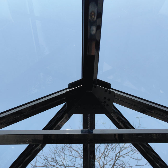 Nordic Series 20' x 13' Gazebo-Style Premium Greenhouse, 10' Height, Heavy Duty Aluminum Frame and Full Tempered Glass Roof and Wall Panels, TMG-GHN2013