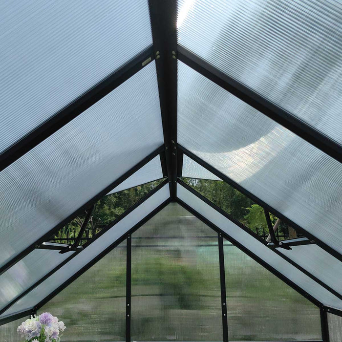 6' x 8' Greenhouse with Polycarbonate Roof and Walls, Durable Aluminum Frame, Quick Assembly, Essential Series, TMG-GHE0608