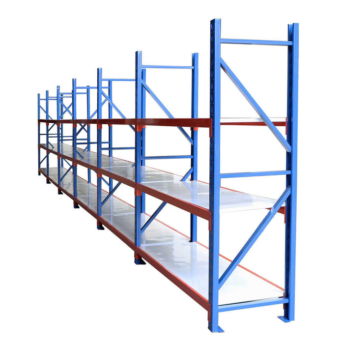 TMG Industrial 39’ Metal Garage/Workshop Storage Shelves, Heavy-Duty Steel Frames, 700 lb Shelf Capacity, Shop Organization, TMG-WH39