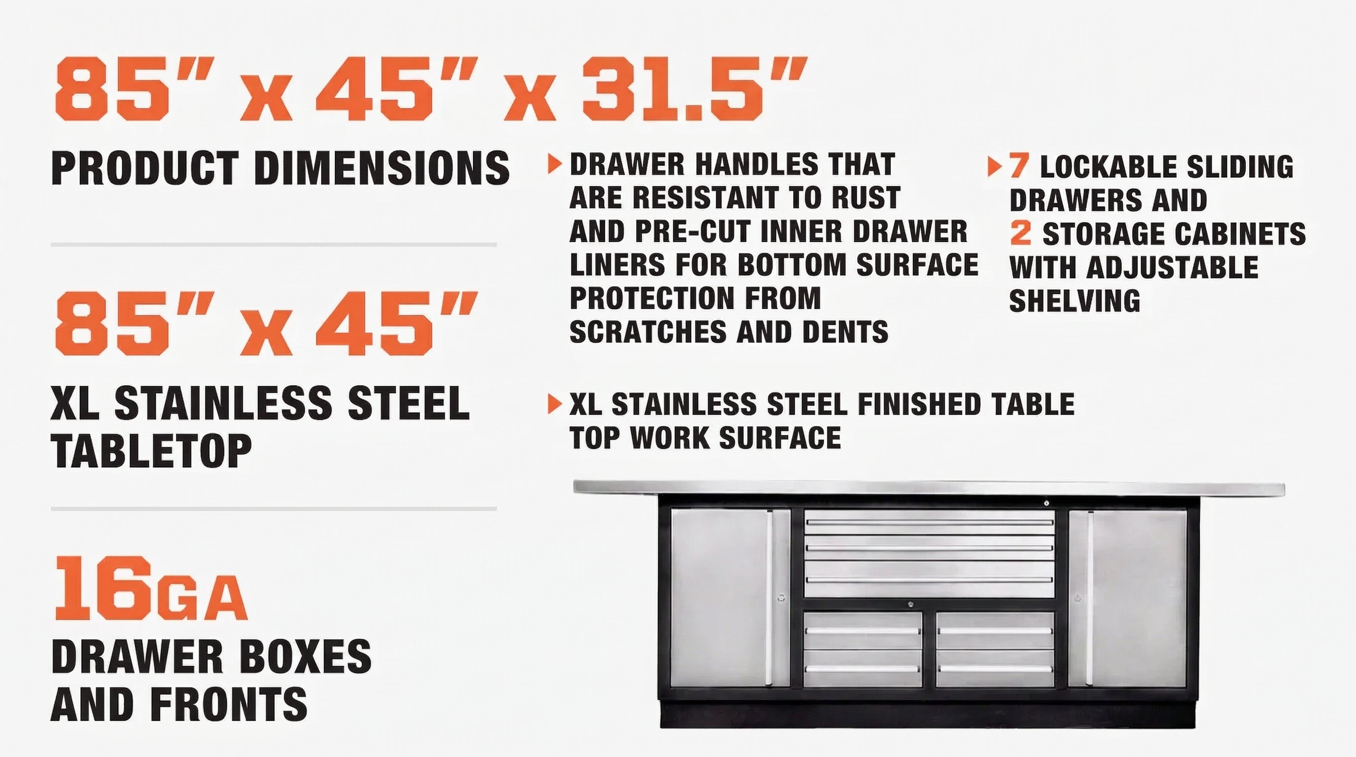TMG Heavy Series™ Stainless-Steel Extra-Large 85