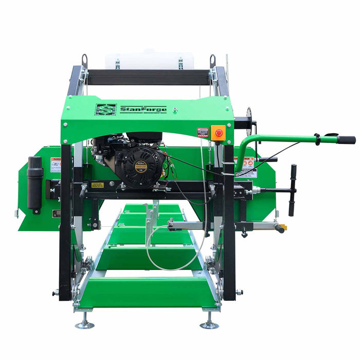 Stanforge Portable 27" Sawmill with 15 HP Gas Engine – Bandsaw Mill for 12' Logs, SF-PSM27R