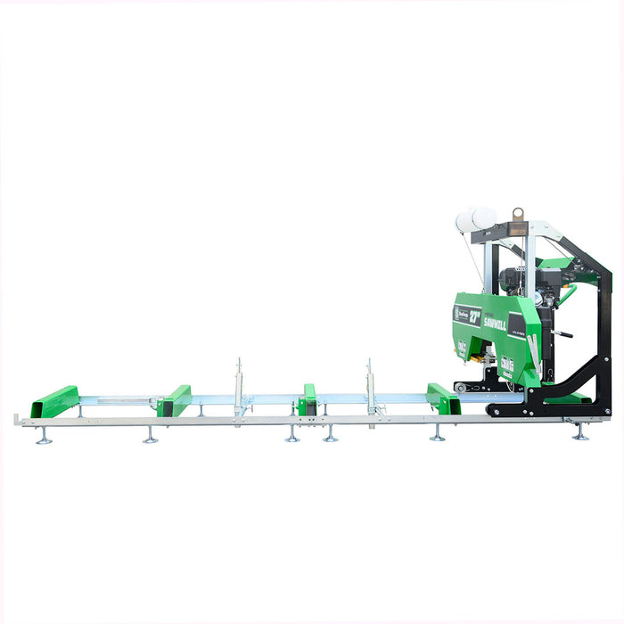 Stanforge Portable 27" Sawmill with 15 HP Gas Engine – Bandsaw Mill for 12' Logs, SF-PSM27R