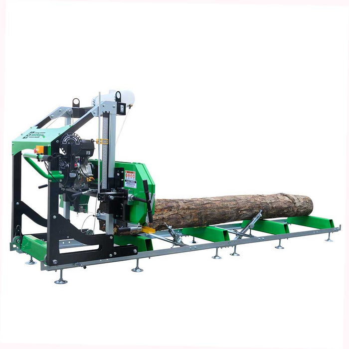 Stanforge Portable 27" Sawmill with 15 HP Gas Engine – Bandsaw Mill for 12' Logs, SF-PSM27R