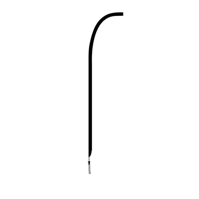 Black curved pole silhouette against white background for feather flag pole.