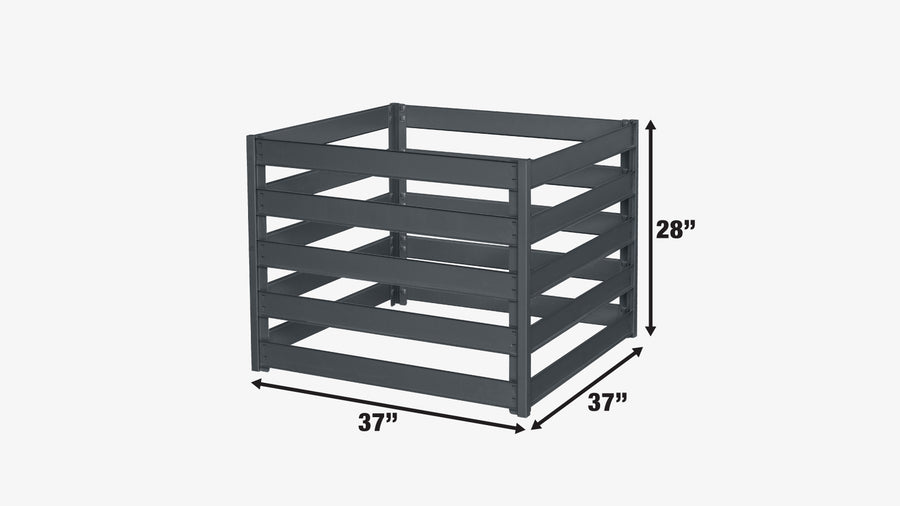 160 Gallon Slatted Metal Composter, Galvanized/Powder Coated, TMG-MCP37
