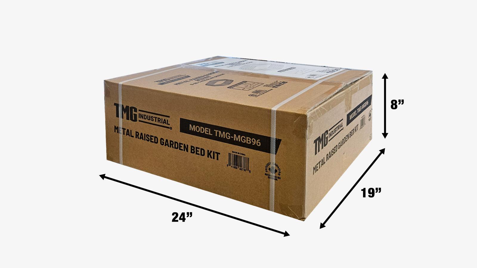 TMG Industrial Metal Raised Garden Bed Kit, 9-In-1 Modular Design, 18” Tall, Galvanized & Powder Coated, Rubber Edging, TMG-MGB96-shipping-info-image